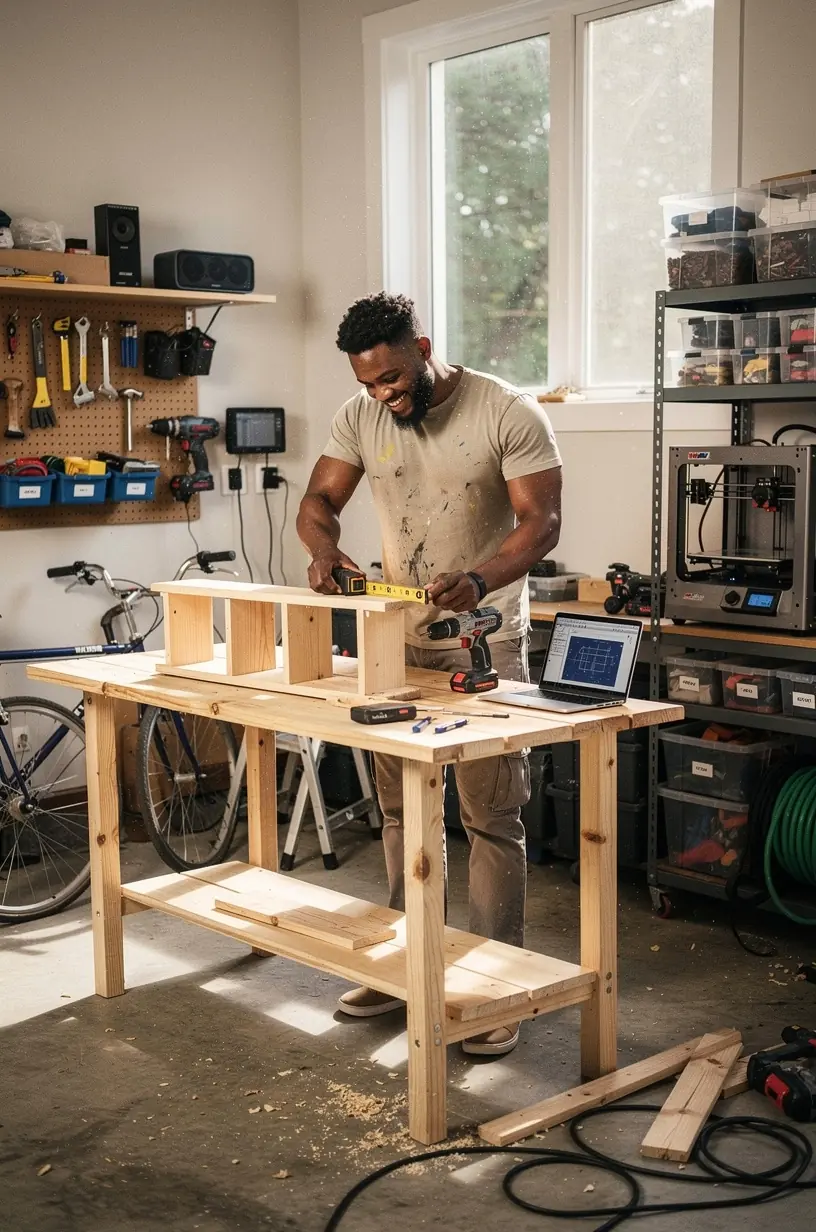 Family using smart technology for enhanced living.